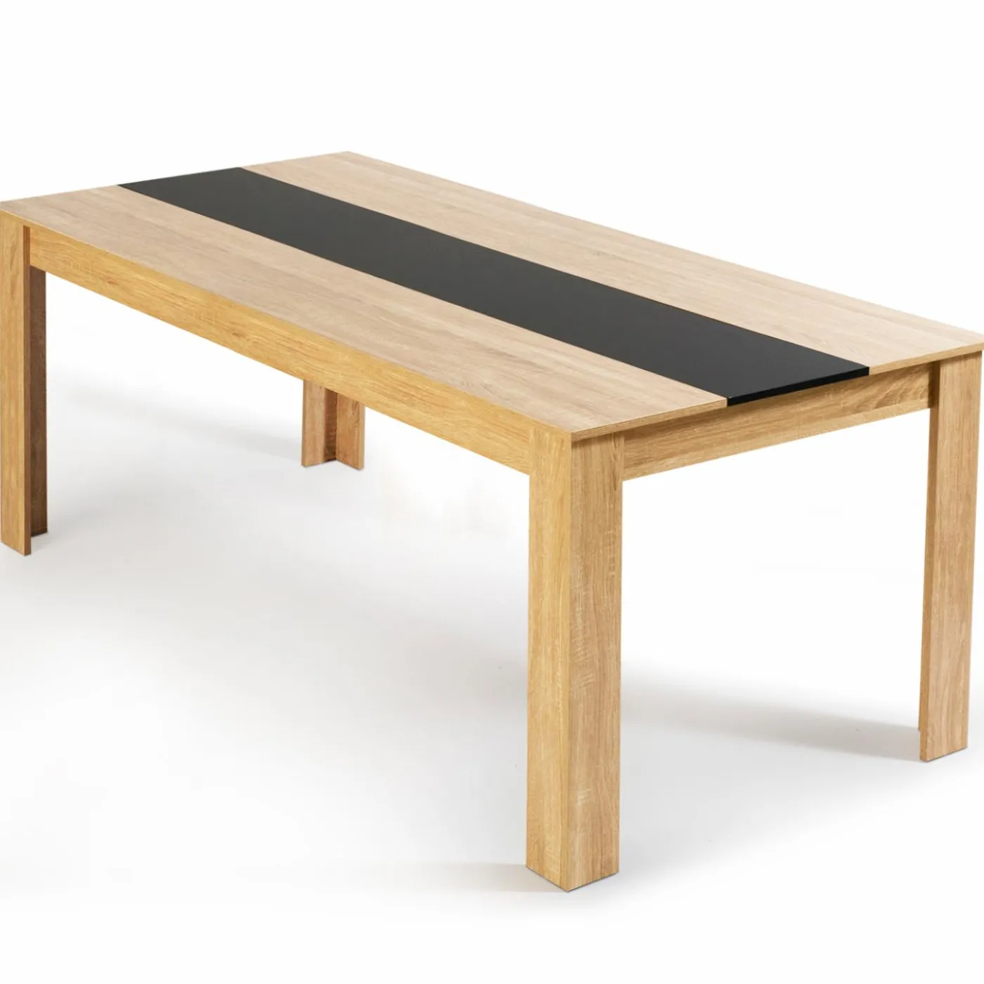 Table à manger 8 personnes hêtre et noire
