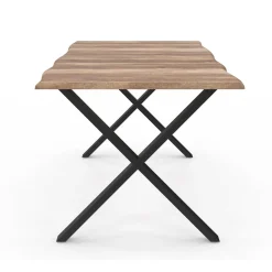 Table à manger 6 personnes avec pieds en forme de X