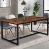 Table à manger 6 personnes style industriel 150 cm