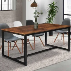 Table à manger 6 personnes style industriel 150 cm