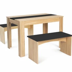 Table à manger avec banc en bois