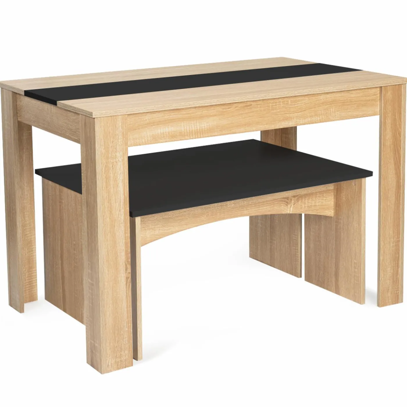 Table à manger avec banc en bois
