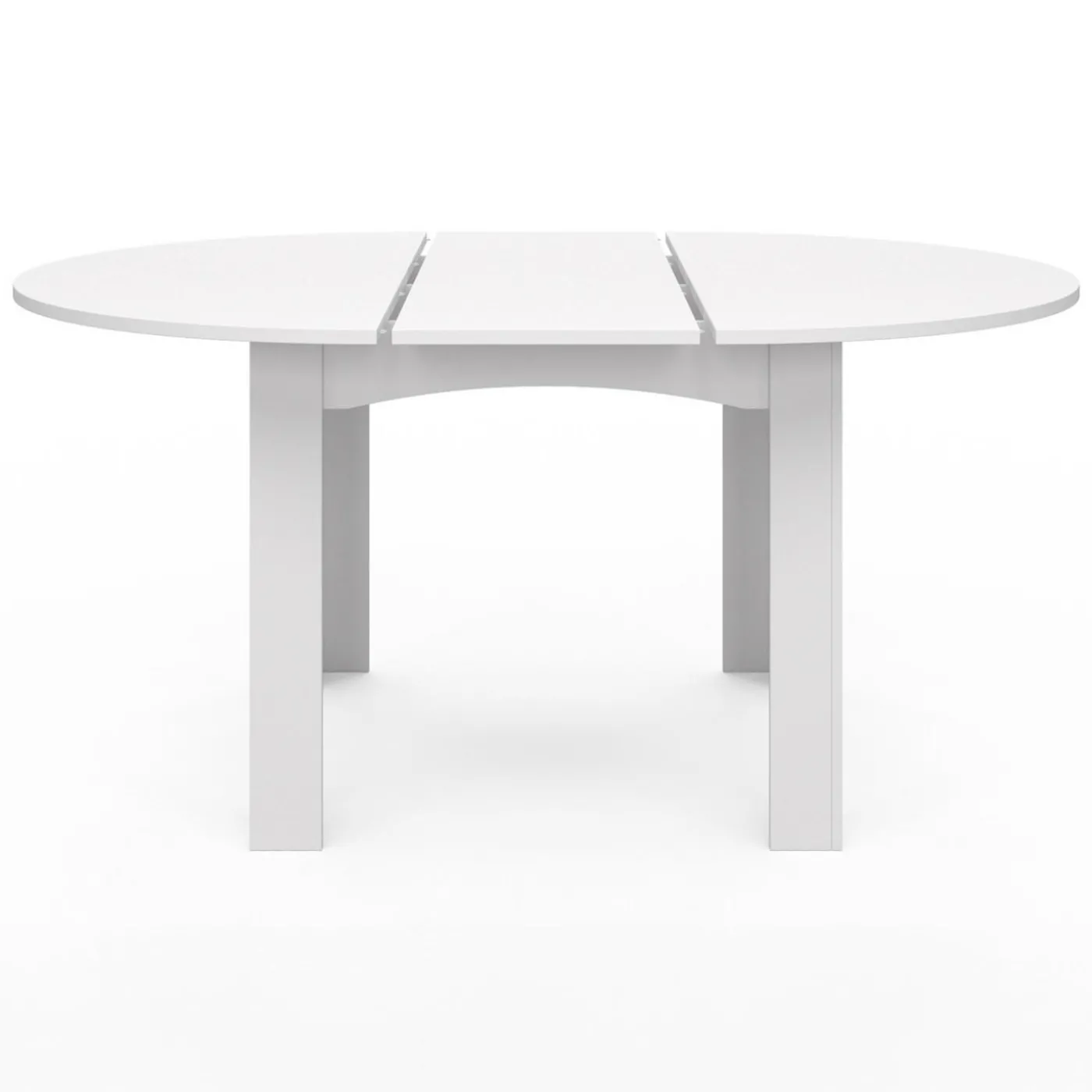 Table à manger blanche extensible ronde pour 4-8 personnes
