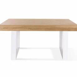 Table à manger bois 6 personnes pieds blancs