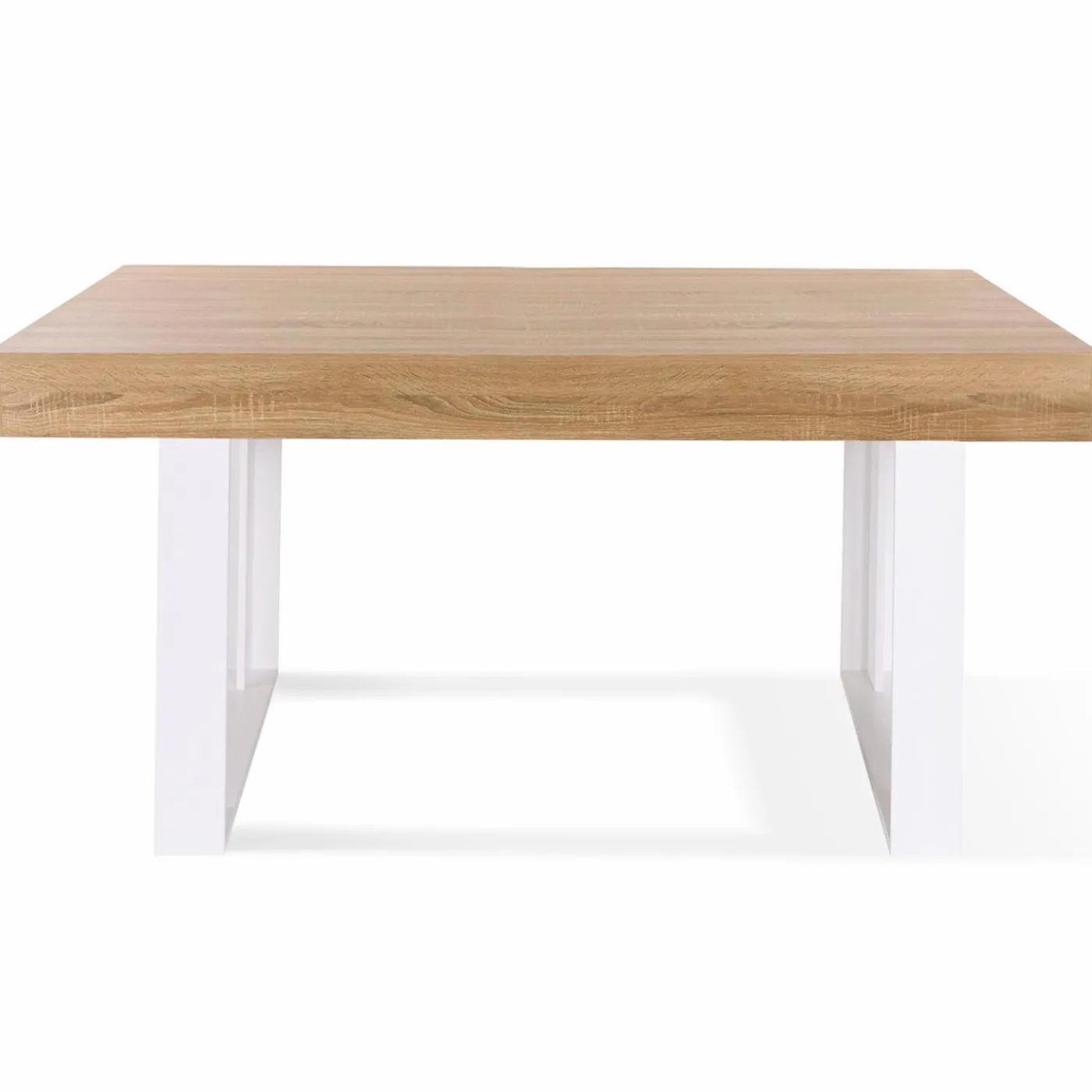 Table à manger bois 6 personnes pieds blancs