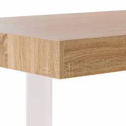 Table à manger bois 6 personnes pieds blancs