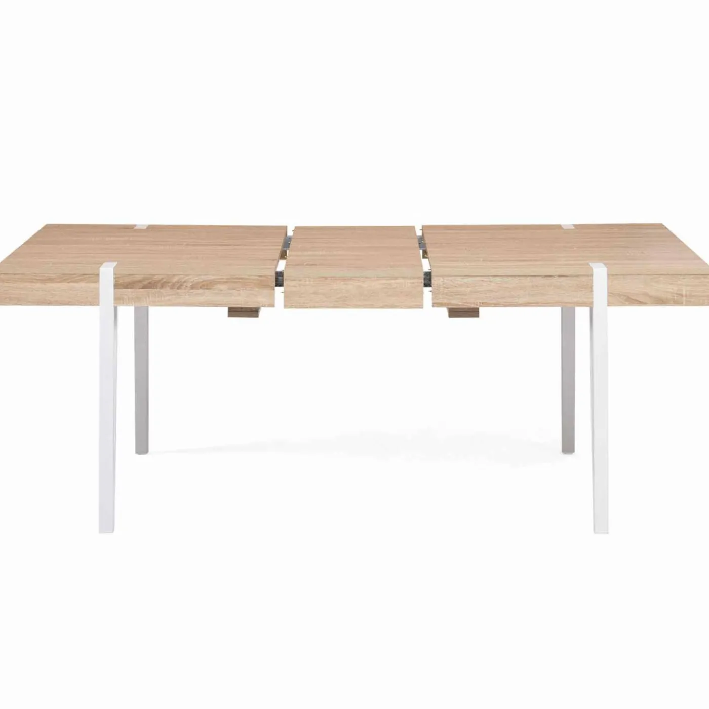 Table à manger bois clair extensible 6-10 personnes avec pied épingle