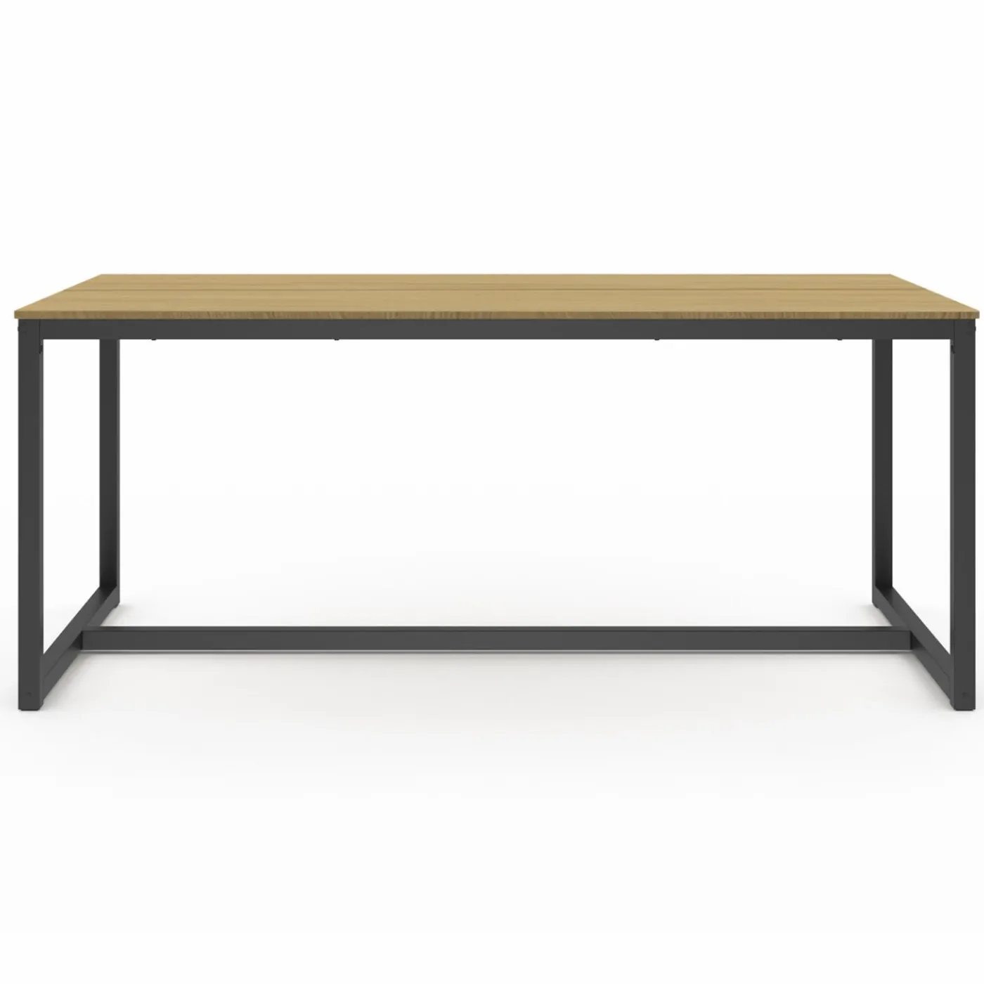 Table à manger bois et métal noir 180 cm
