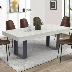 Table à manger bois gris 200 cm