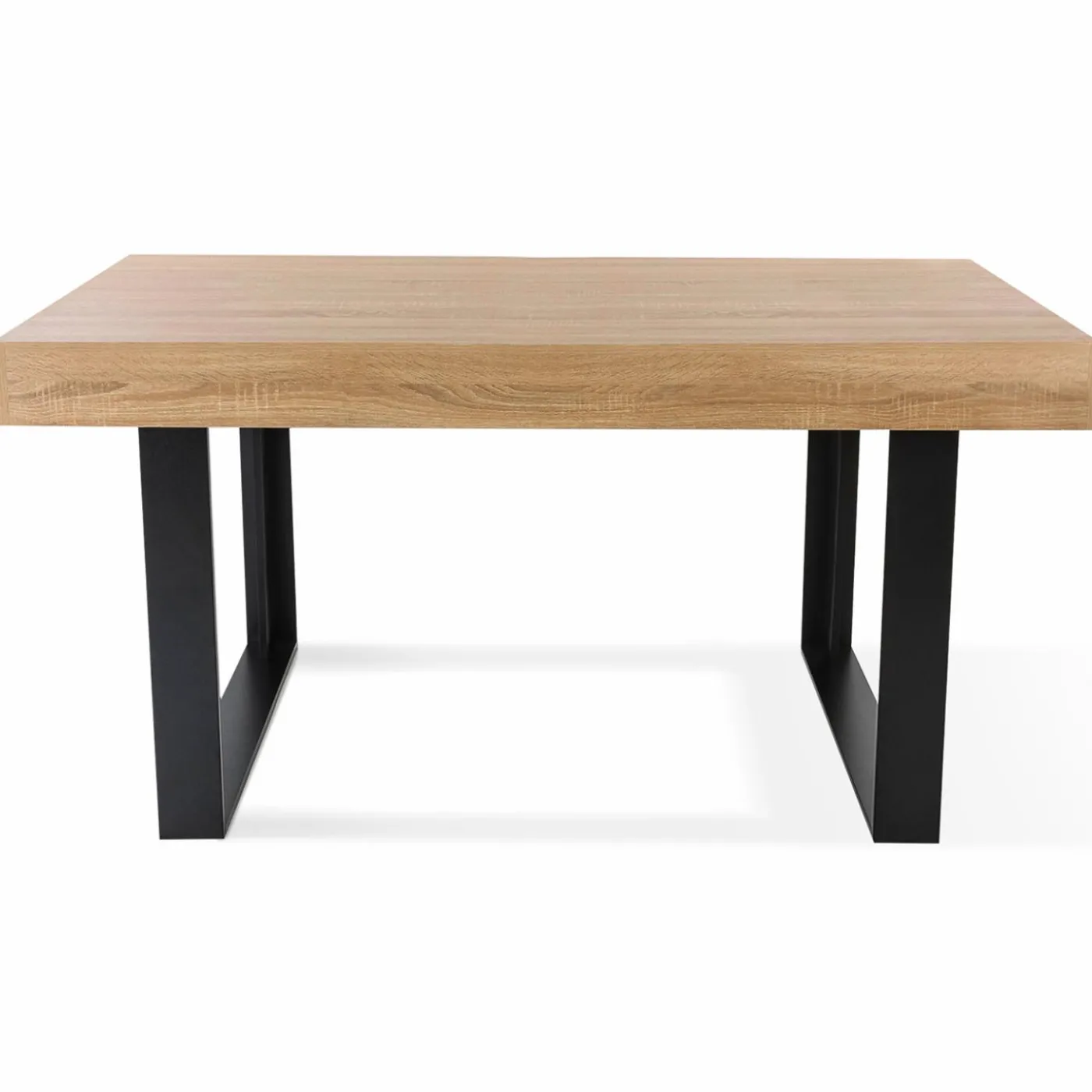 Table à manger bois imitation hêtre 6 personnes