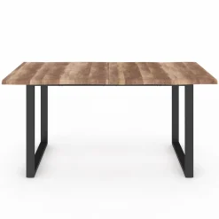 Table à manger effet bois brut 6 personnes