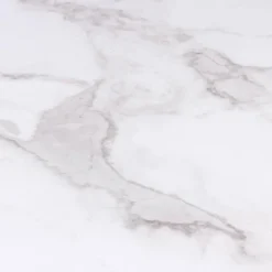 Table à manger effet marbre blanc