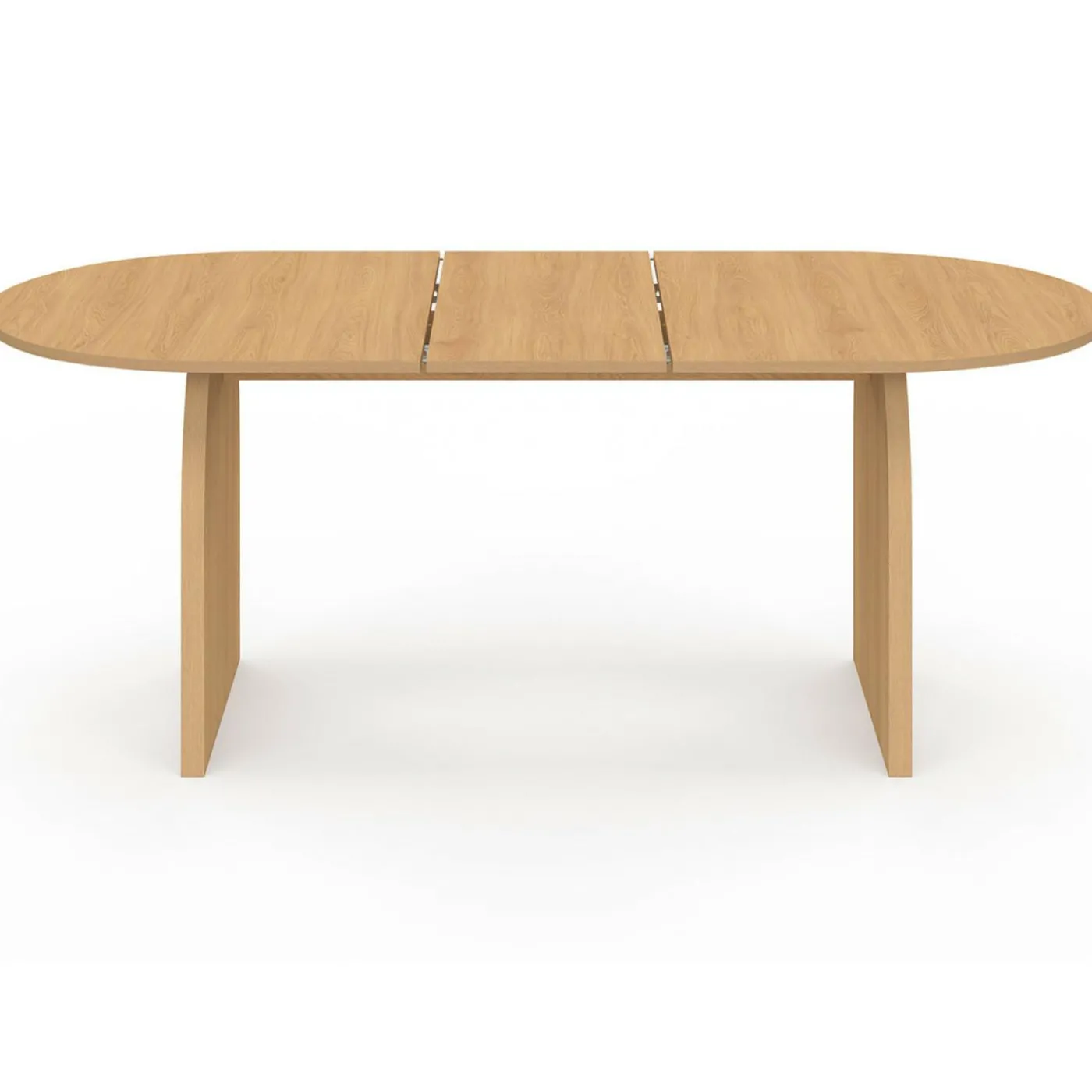 Table à manger extensible ovale 6-10 personnes 160 - 200 cm en bois façon hêtre