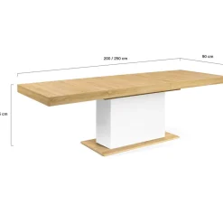 Table à manger extensible rectangle 12 personnes