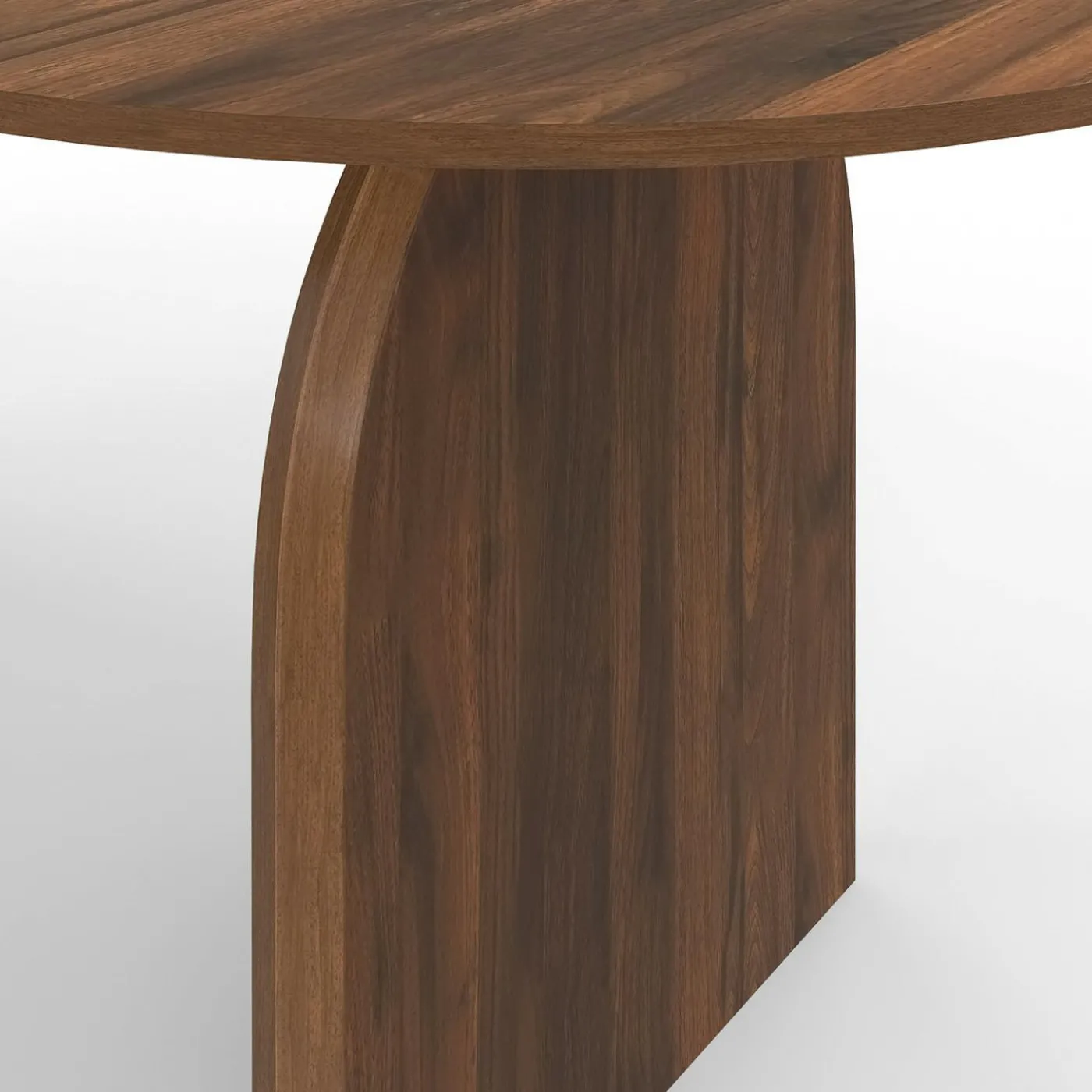 Table à manger extensible japandi ovale 6-10 personnes noyer 160 - 200 cm