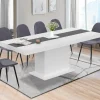 Table à manger extensible rectangle blanche 160x200 cm