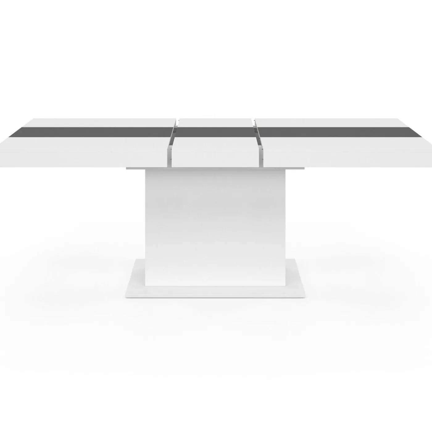 Table à manger extensible rectangle blanche 160x200 cm