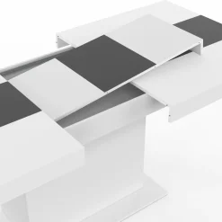 Table à manger extensible rectangle blanche 160x200 cm