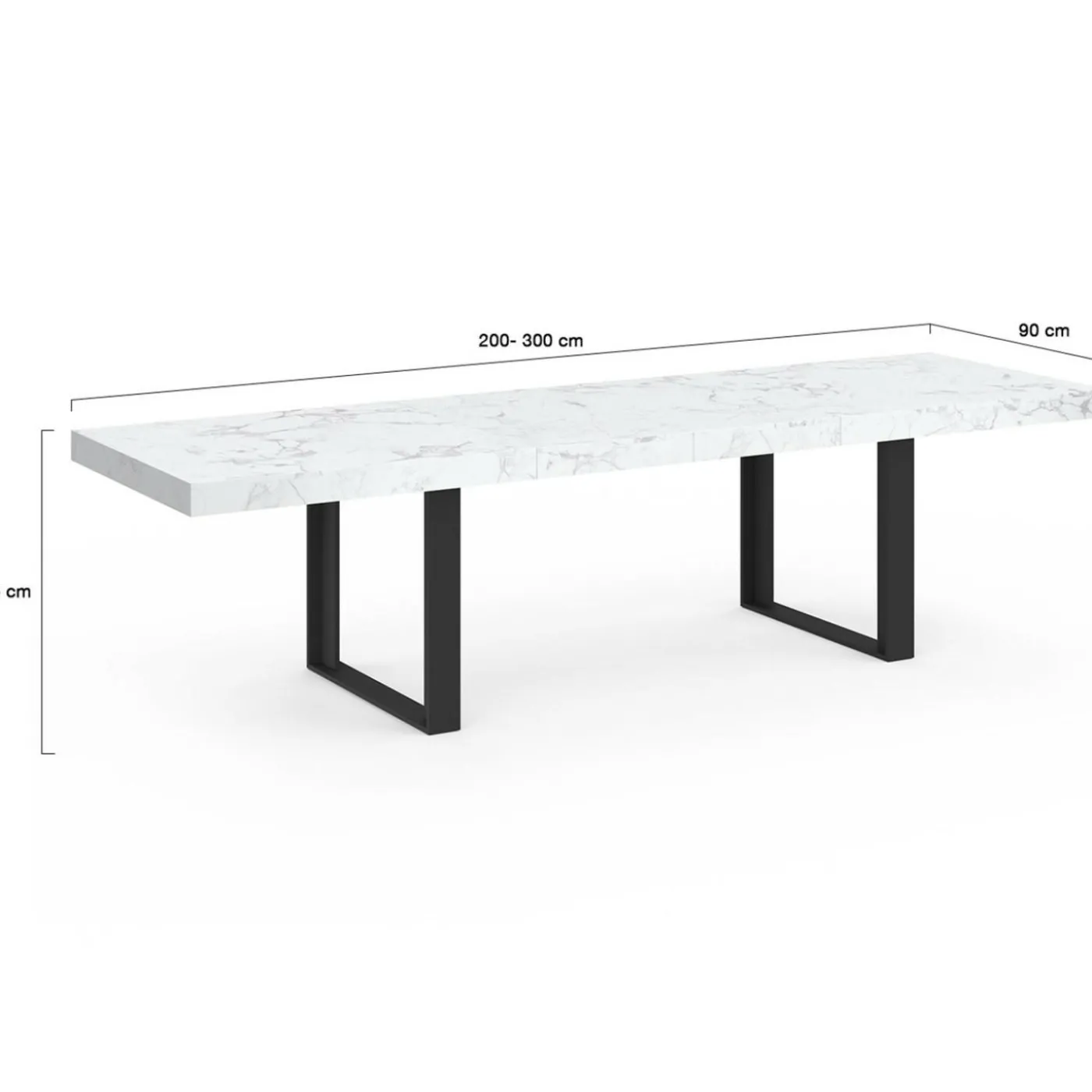 Table à manger extensible rectangle 6 à 12 personnes