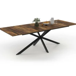Table à manger extensible rectangle pied araignée noir
