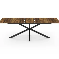 Table à manger extensible rectangle pied araignée noir