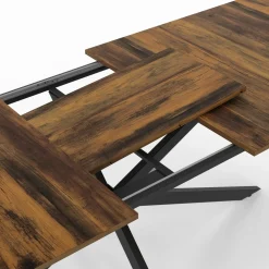 Table à manger extensible rectangle pied araignée noir