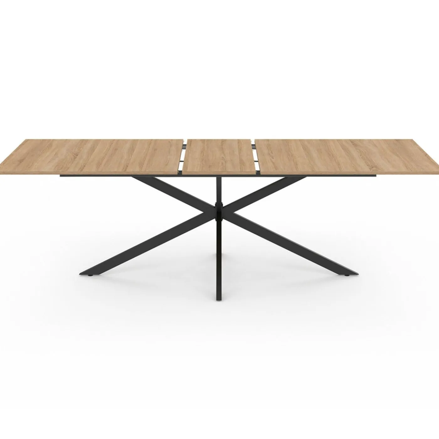 Table à manger extensible 8-12 personnes bois et noir