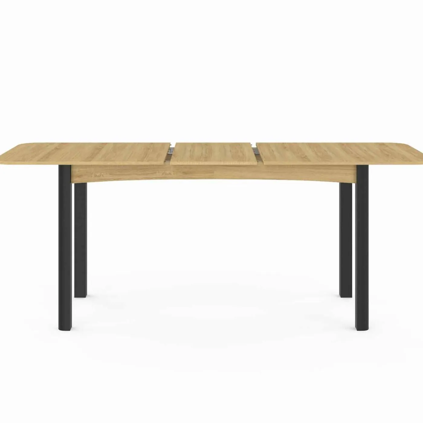 Table à manger extensible rectangulaire bois et noir