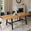 Table à manger extensible rectangulaire bois et noir