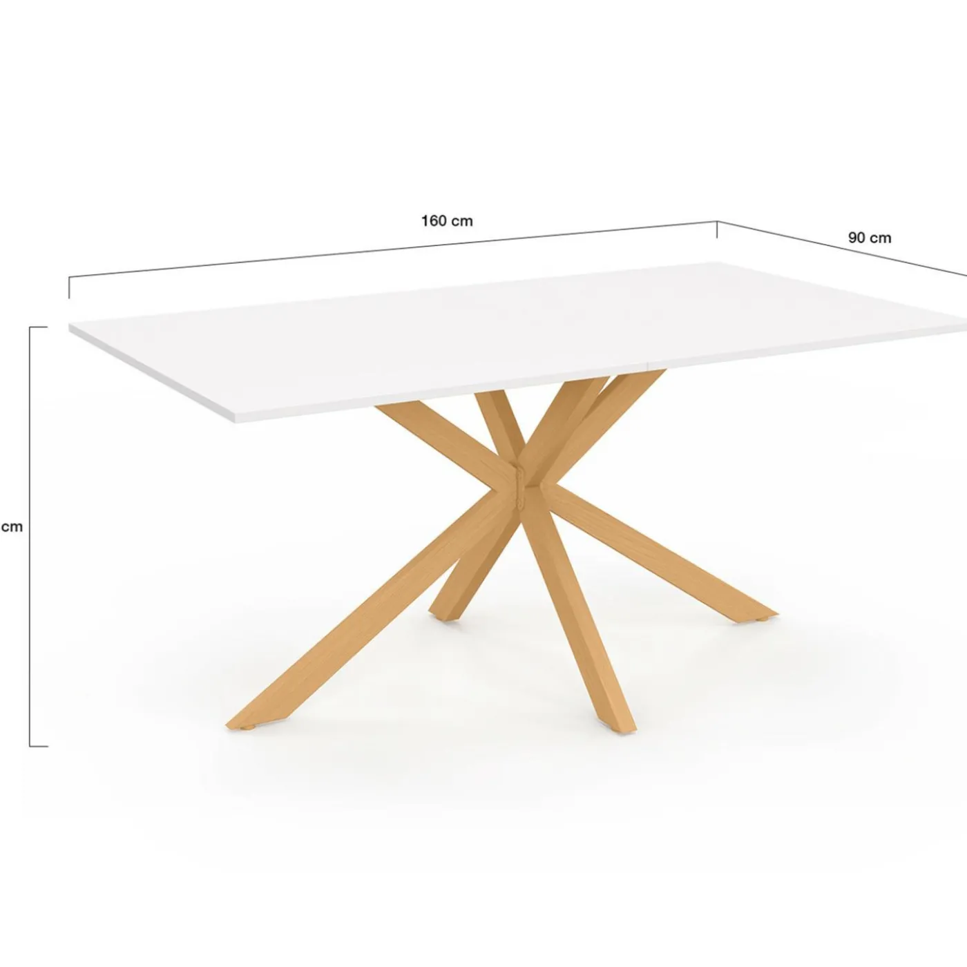 Table à manger rectangulaire 8 personnes pied araignée