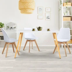 Table à manger scandinave blanche SARA