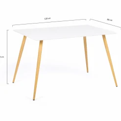 Table à manger scandinave blanche SARA