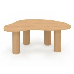 Table basse 100 cm bois effet hêtre style organic