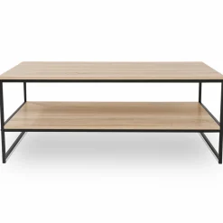 Table basse bois métal industriel