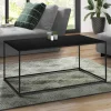 Table basse métal noir mat 113 cm