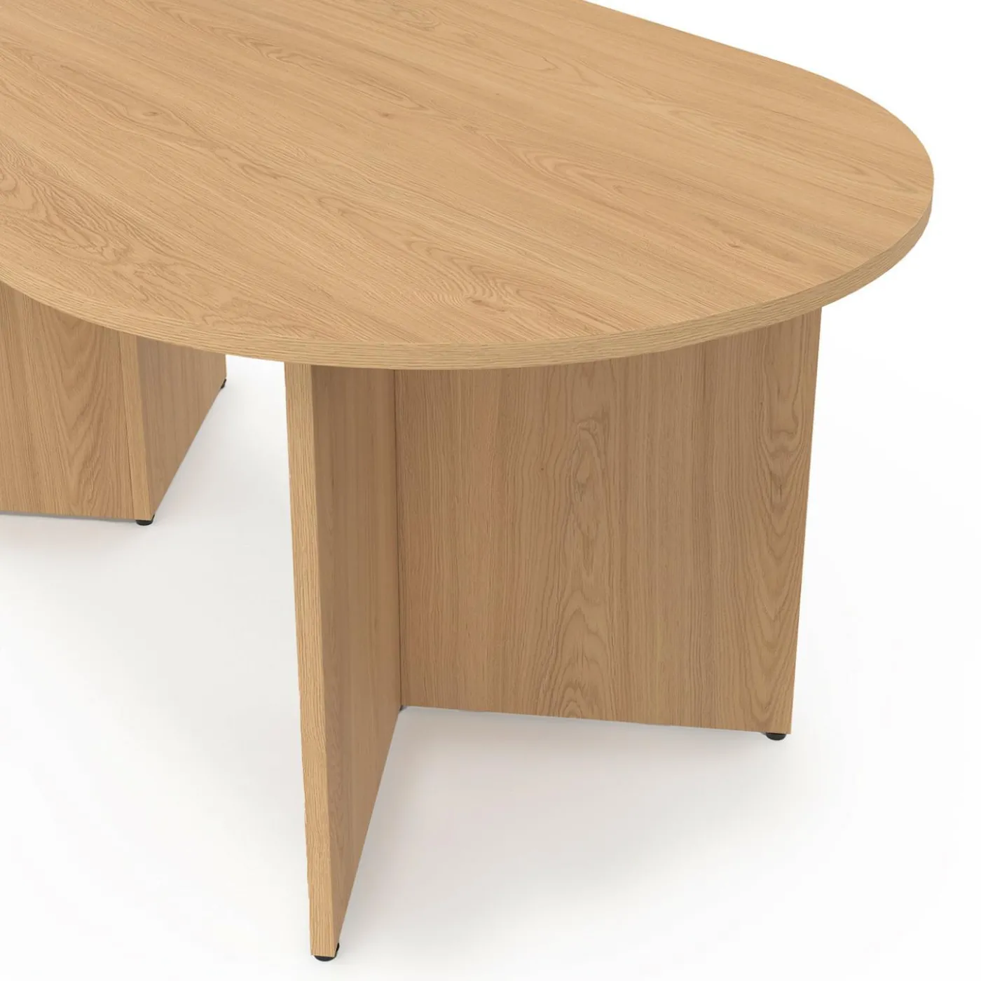 Table basse ovale 110 cm bois effet hêtre