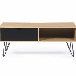 Table basse pied épingle au look vintage