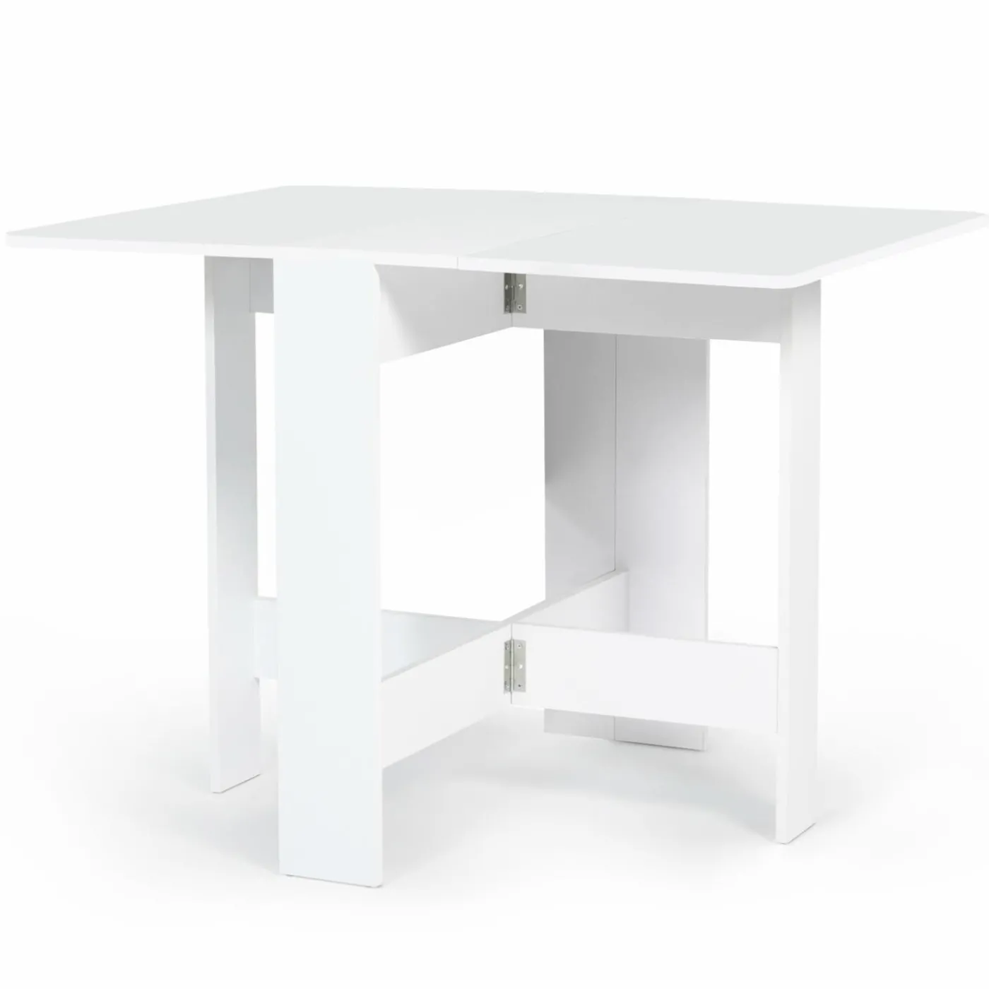 Table console blanche en bois