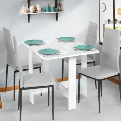 Table console blanche en bois