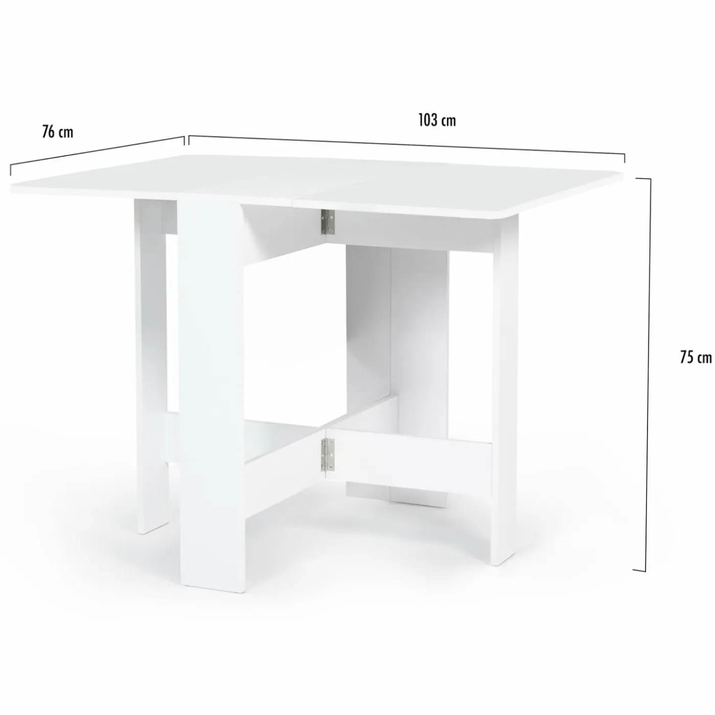 Table console blanche en bois