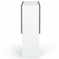 Table console blanche et grise en bois
