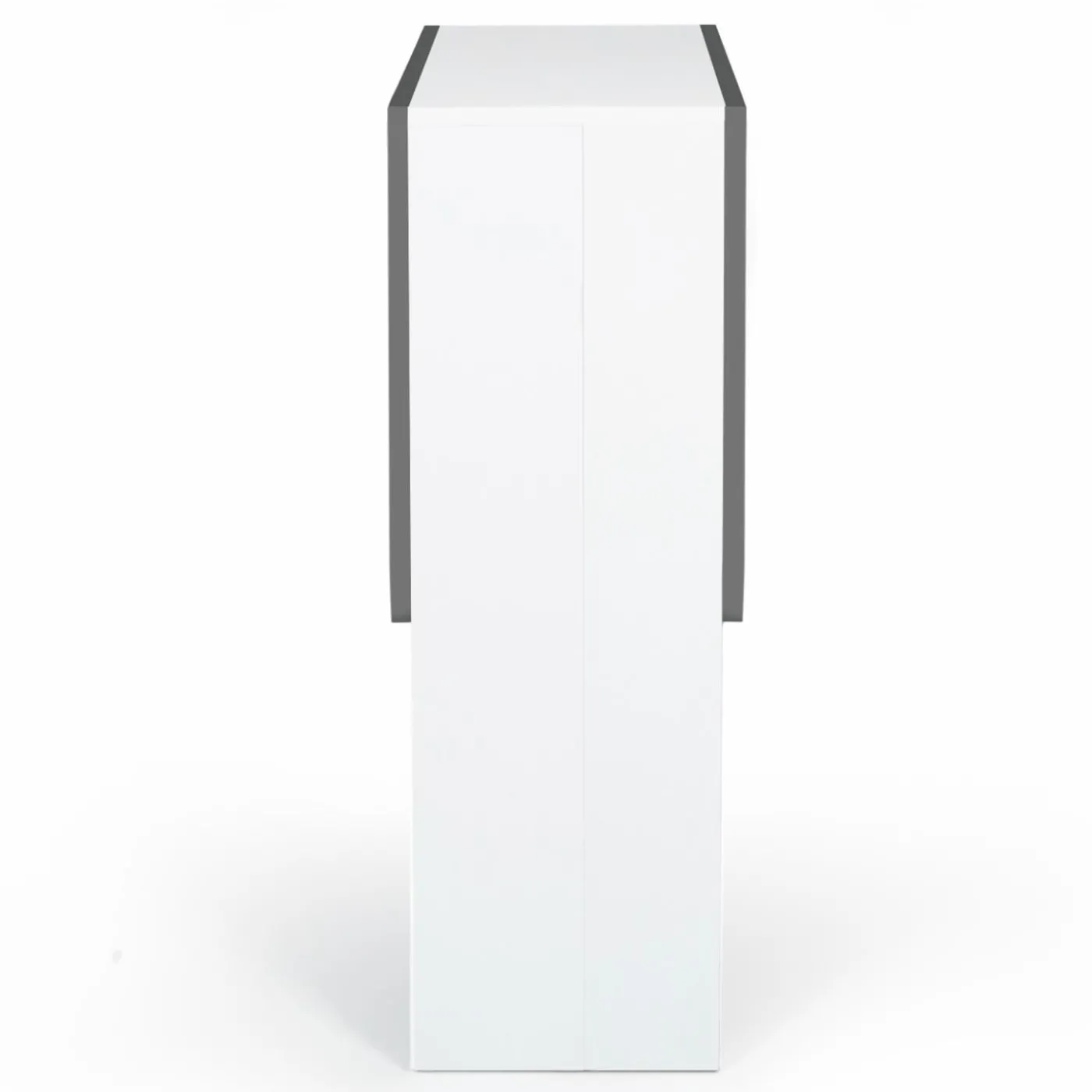 Table console blanche et grise en bois