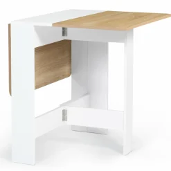 Table console bois blanc et imitation hêtre