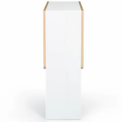 Table console bois blanc et imitation hêtre