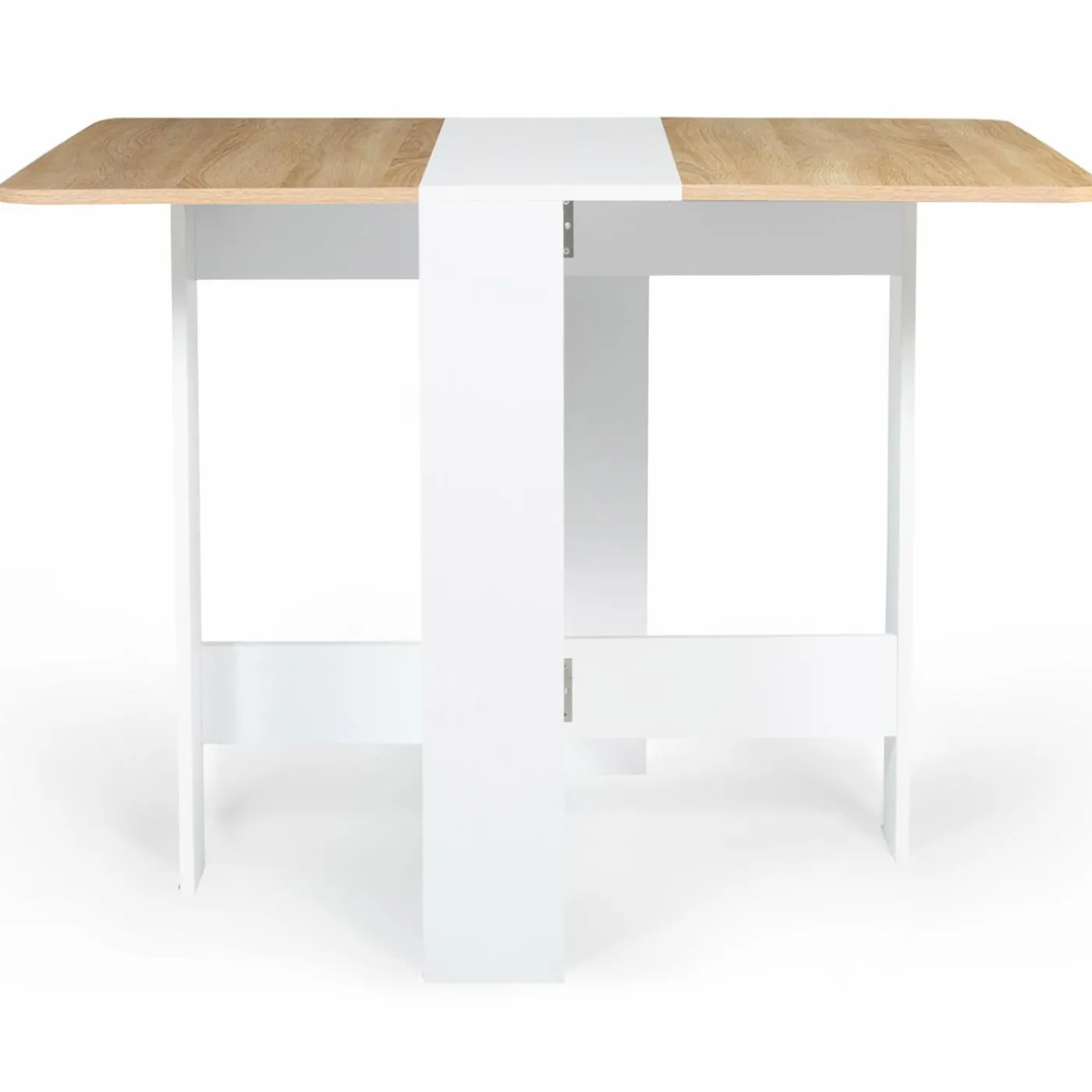 Table console bois blanc et imitation hêtre
