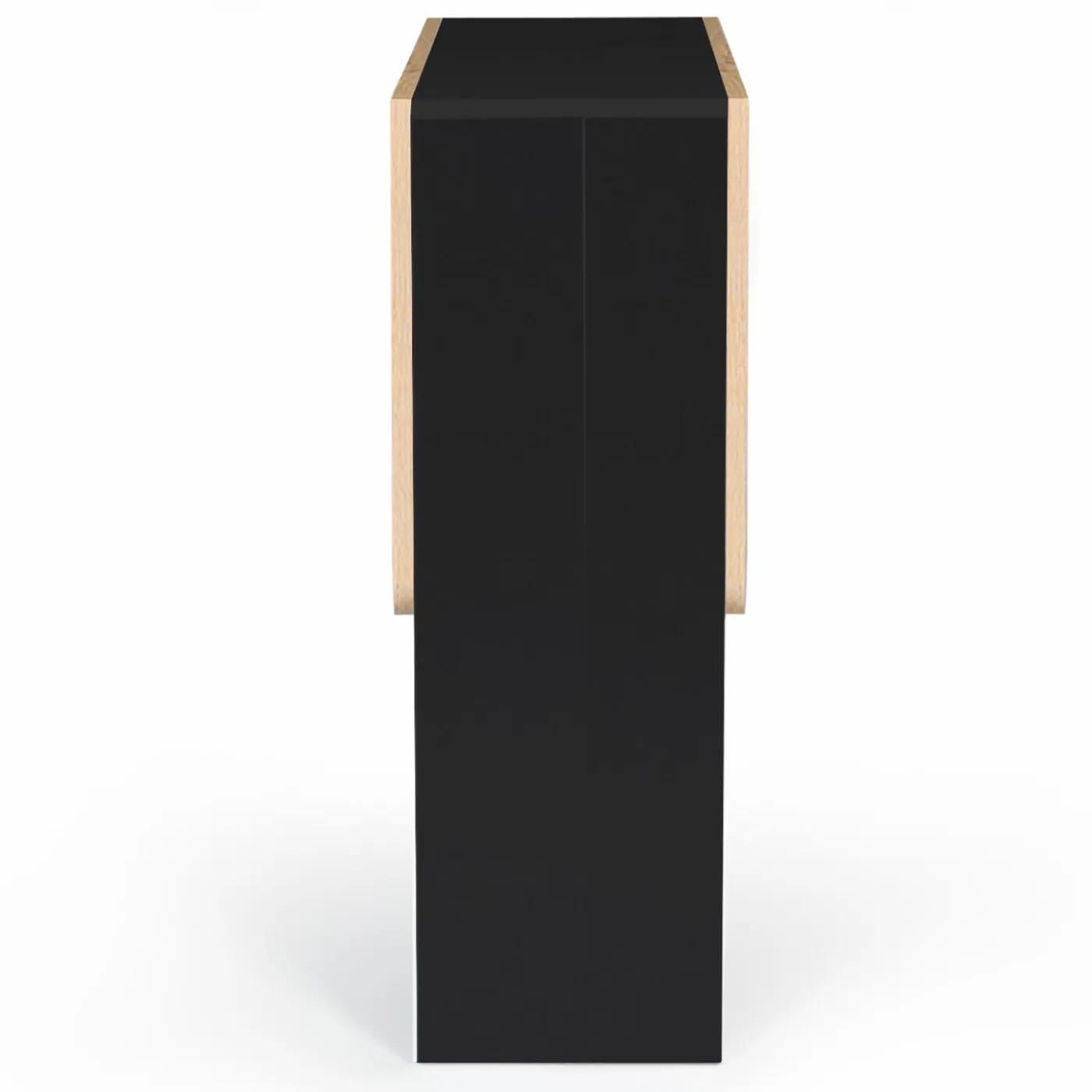 Table console bois noir et imitation hêtre