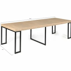 Table console extensible TORONTO 14 personnes 300 cm design industriel