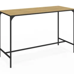 Table de bar design industriel avec 6 chaises
