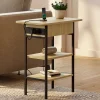 Table de chevet / d'appoint design industriel avec multiprise