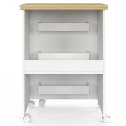 Table de couture pliante à roulettes avec 4 étagères